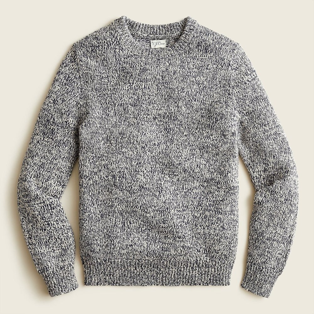 NWT J Crew Marled Cotton Crewneck Sweater